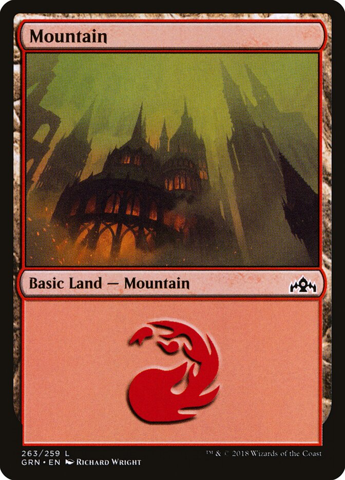 Magic-kaart Mountain GRN-263 uit Guilds of Ravnica (Land) Imagen principal del producto
