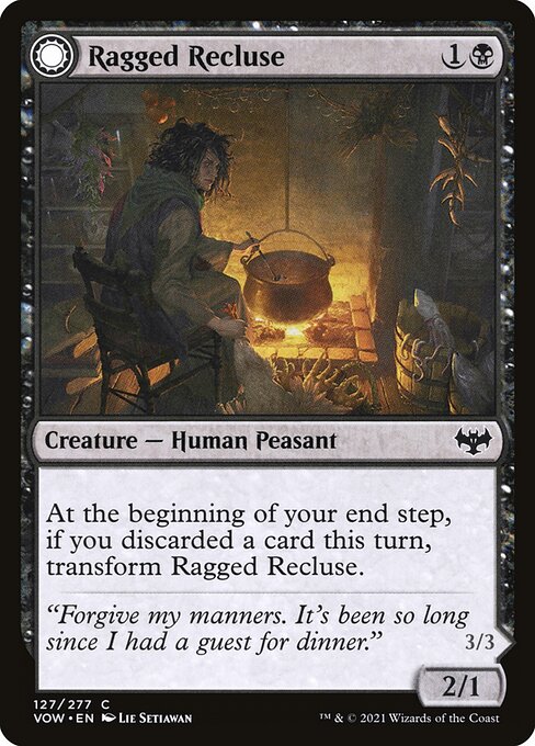Ragged Recluse // Odious Witch – Innistrad: Crimson Vow (VOW-127) Magic: The Gathering card