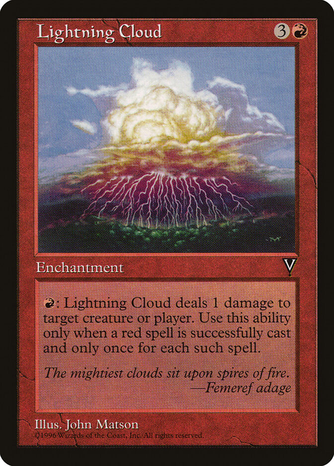 Magic-kaart Lightning Cloud VIS-87 uit Visions (Rare)