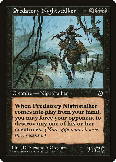 Predatory Nightstalker – Portal Second Age (P02-82) Magic: The Gathering card | LC-REM-20260804-15339631608140-7fd4c782-bd7f-495e-8a4d-ea7c9ac1f58b Hoofdafbeelding