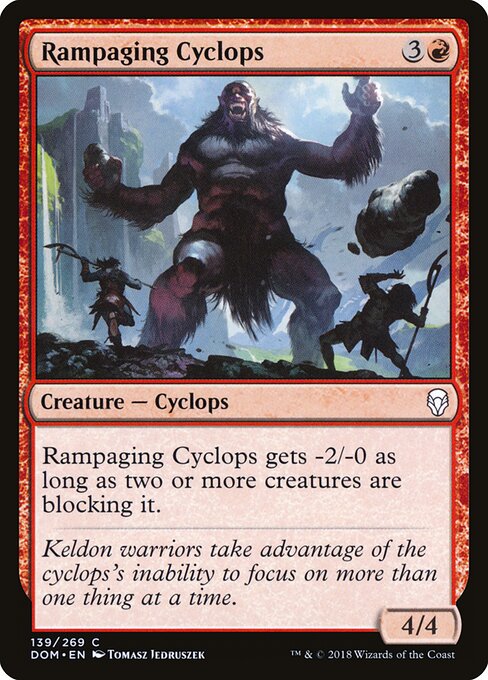 Rampaging Cyclops – Dominaria (DOM-139) Magic: The Gathering card