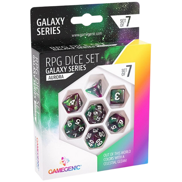 RPG Dice Set - Galaxy Series Aurora (7x)