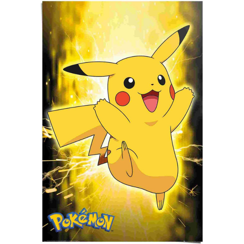 Pokemon Pikachu Neon Poster