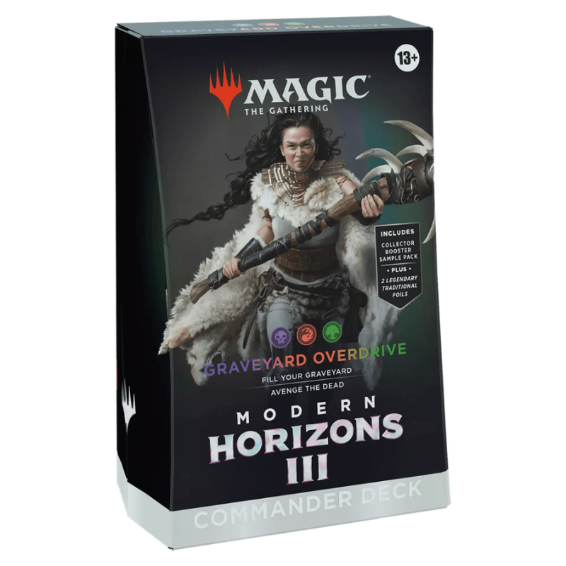 Magic Modern Horizons 3 Commander deck Graveyard Overdrive, 100 kaarten in zwart-rood-groen
