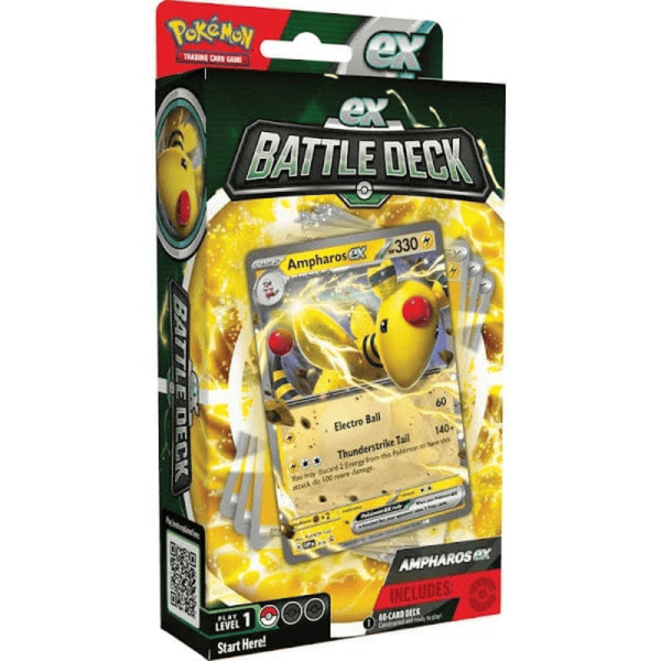 Pokemon TCG ex Battle Deck met Ampharos ex, gesloten verpakking met 60 kaarten