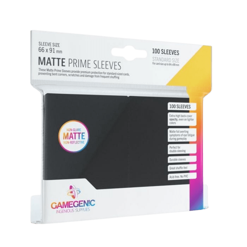 Gamegenic Prime Sleeves Matte Black, 100 stuks | Lichcards Hoofdafbeelding