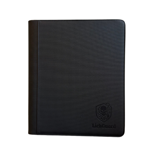 LichGuard Premium Toploader Binder – 9-Pocket Black Hover Image