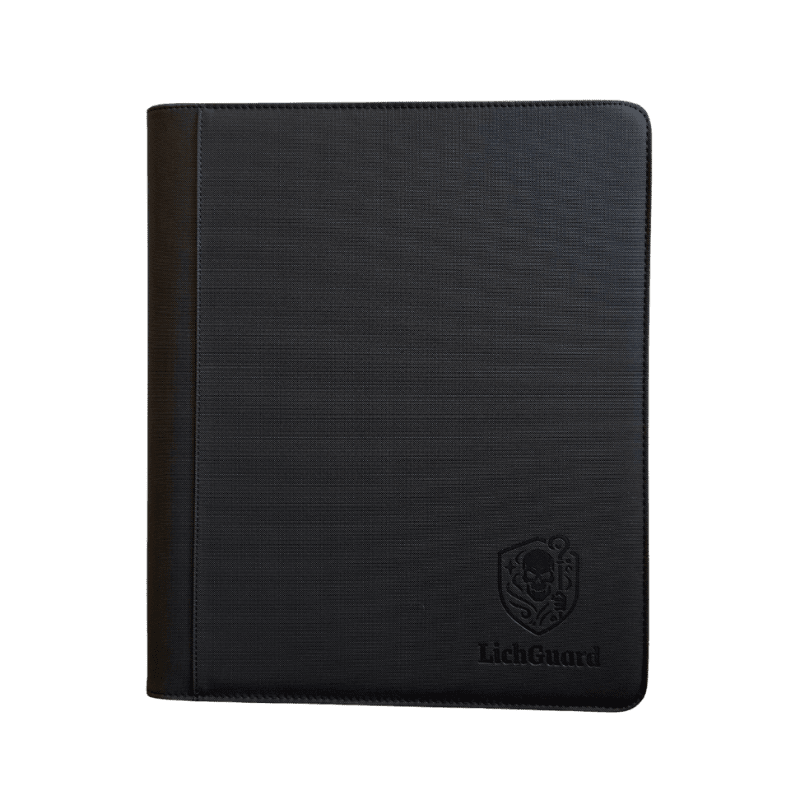 LichGuard 9-pocket toploader binder in zwart | Lichcards Immagine principale del prodotto