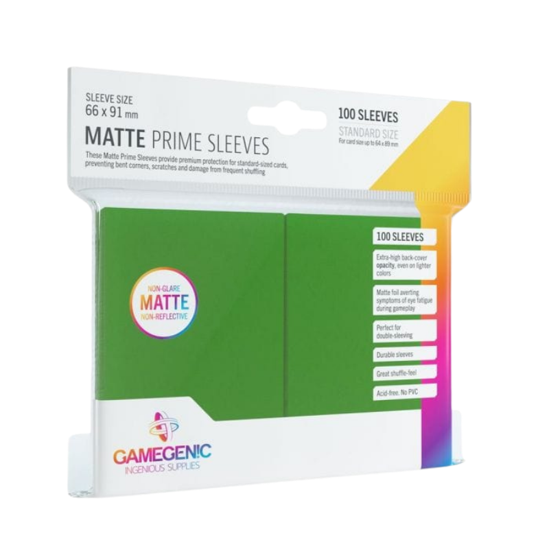 GameGenic Sleeves Matte Prime Green (100 Sleeves)