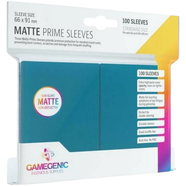 GameGenic Sleeves Matte Prime Blue (100 Sleeves)