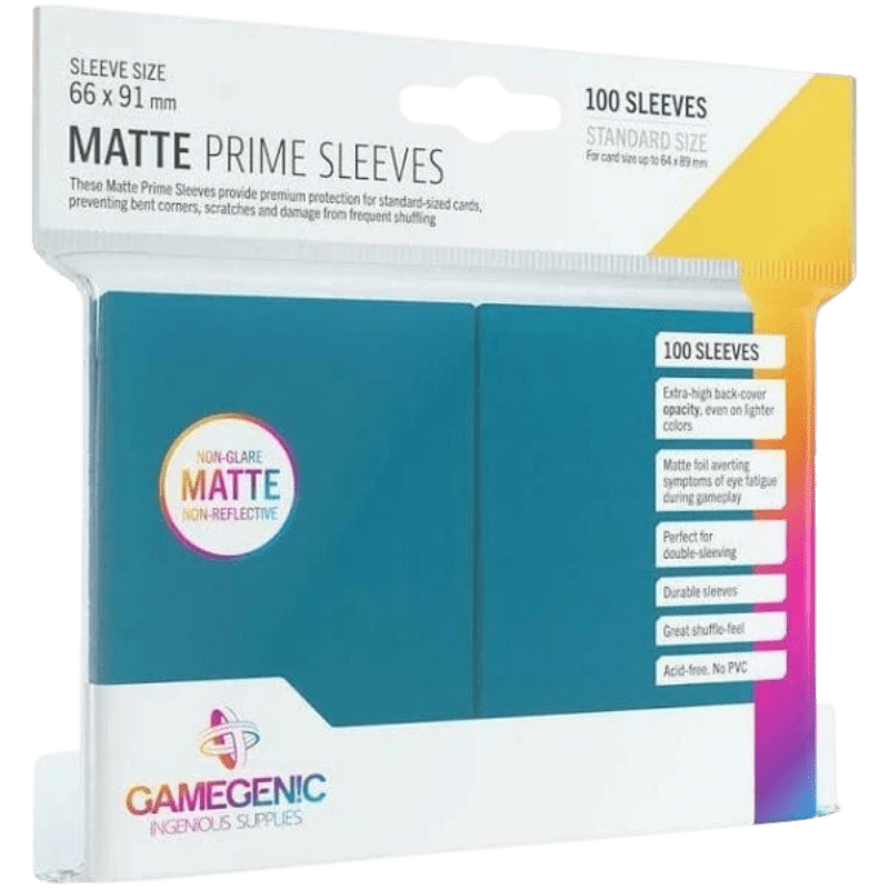 Gamegenic Matte Prime sleeves in blauw, 100 stuks - 4251715402399 | Lichcards Hoofdafbeelding