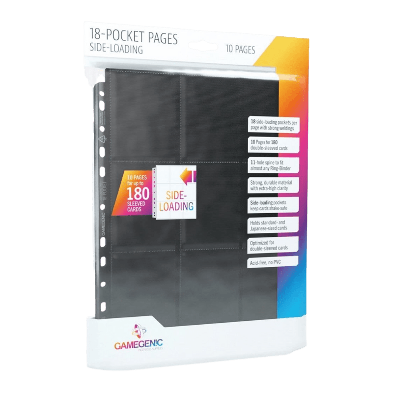 Gamegenic sideloading 18-pocket pages zwart, 10 stuks | Lichcards Immagine principale del prodotto