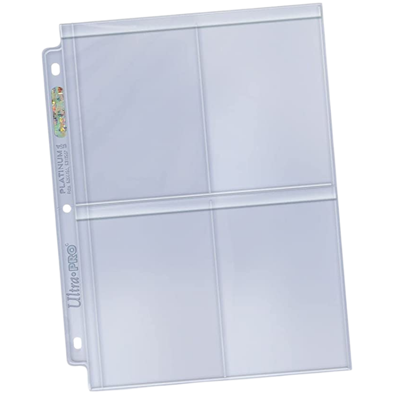 Ultra Pro 4-Pocket Secure Platinum Page voor toploaders – los per stuk Immagine principale del prodotto