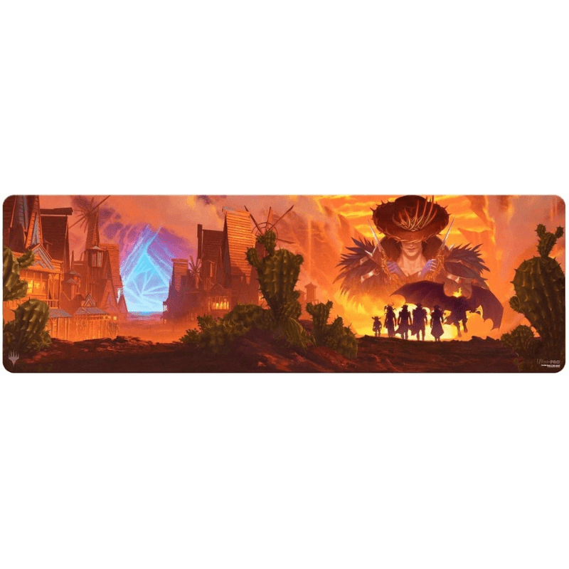 Ultra Pro 8ft tafelspeelmat Outlaws of Thunder Junction met Gang Silhouette-artwork | Lichcards Main image