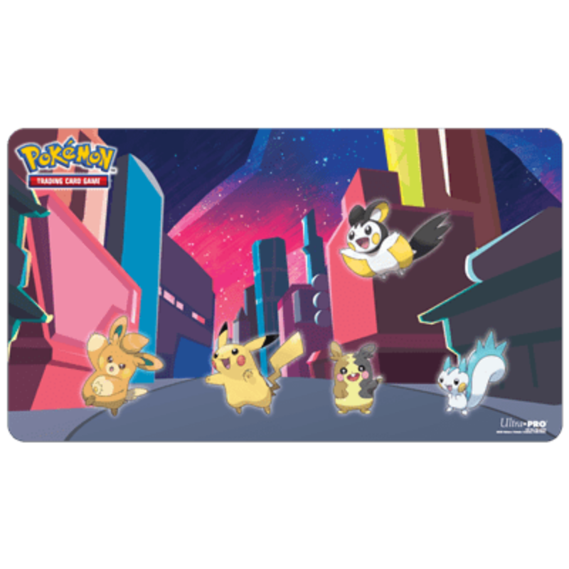 Ultra Pro playmat Shimmering Skyline, opgerold weergegeven