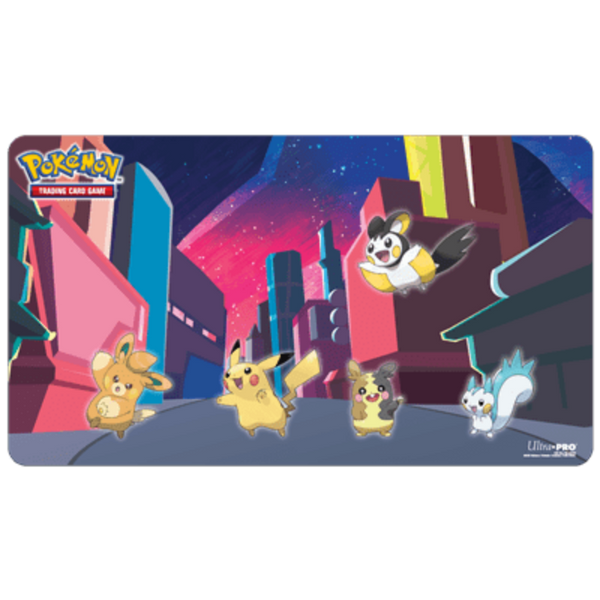 Ultra Pro playmat Shimmering Skyline, opgerold weergegeven