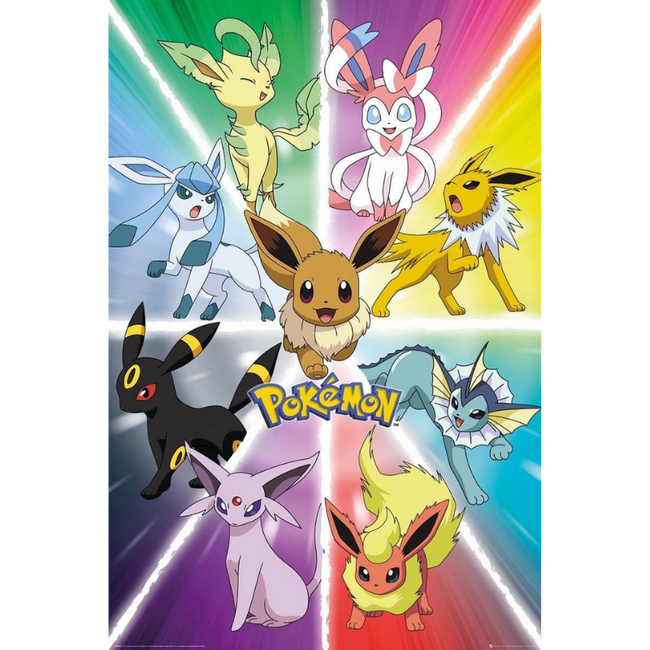 Pokemon Eevee Evolutions Poster Hover Image