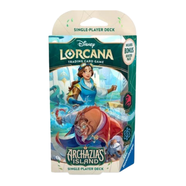Disney Lorcana Archazia's Island starterdeck Belle & Beast in Ruby en Sapphire