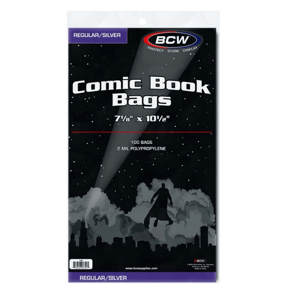 BCW comic book bags Silver/Regular size, 100 stuks | Lichcards