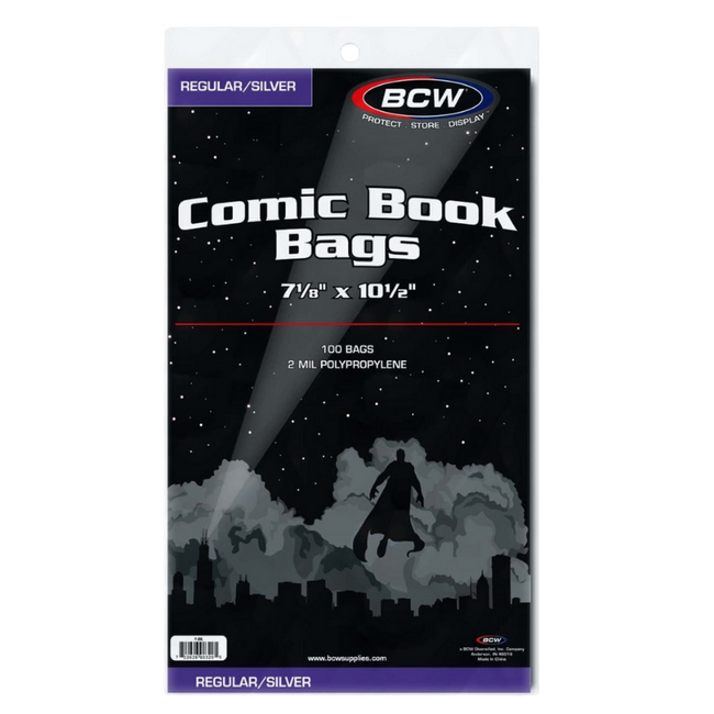 Regular/Silver Comic Book Bags (100x) Hover Image