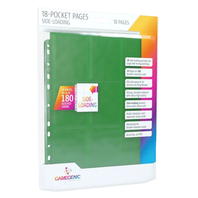 Gamegenic Sideloading 18-Pocket Pages in groen, verpakking met 10 pagina's | Lichcards Hauptbild