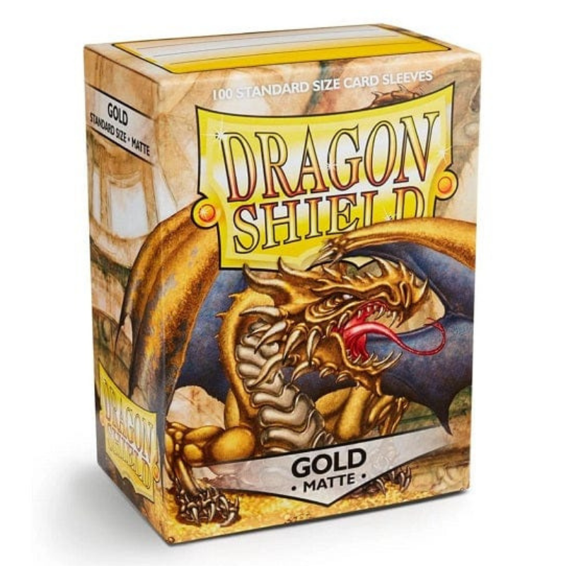 Dragon Shield Box Sleeves Matte Gold (100x) Immagine principale del prodotto