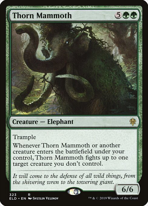 Thorn Mammoth – Throne of Eldraine (ELD-323) Magic: The Gathering card | LC-REM-20260804-15151470182732-80138656-b2e2-43bf-9fe6-7a852f53f9e9 Hauptbild