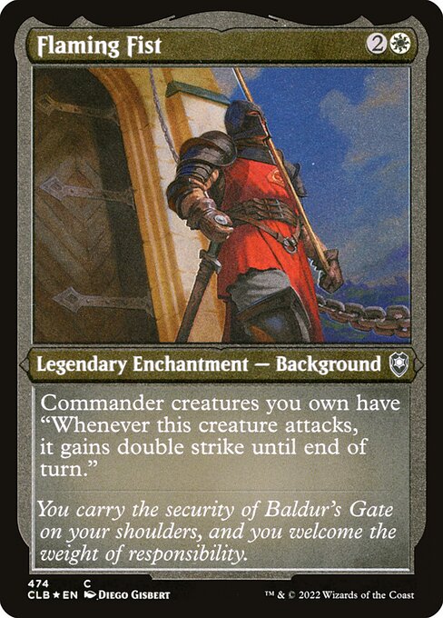 Flaming Fist – Commander Legends: Battle for Baldur's Gate (CLB-474) Magic: The Gathering card | LC-REM-20260804-15151544893772-80415872-e35d-4798-a021-b4690d9f78a0 Image principale du produit