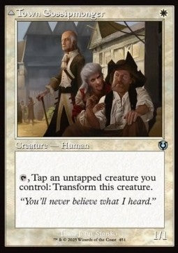 Town Gossipmonger / Incited Rabble - Innistrad Remastered: Extras (Uncommon) [XINR-451] Immagine principale del prodotto