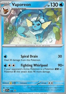 Vaporeon - SV Black Star Promos (Promo) [SVP-168] Main image