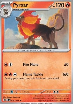 Pyroar - Prismatic Evolutions (Uncommon) [PRE-016] Hover Image