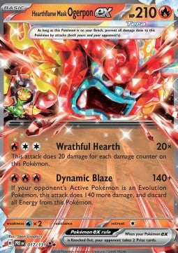 Hearthflame Mask Ogerpon ex - Prismatic Evolutions (Double Rare) [PRE-017] Hover Image