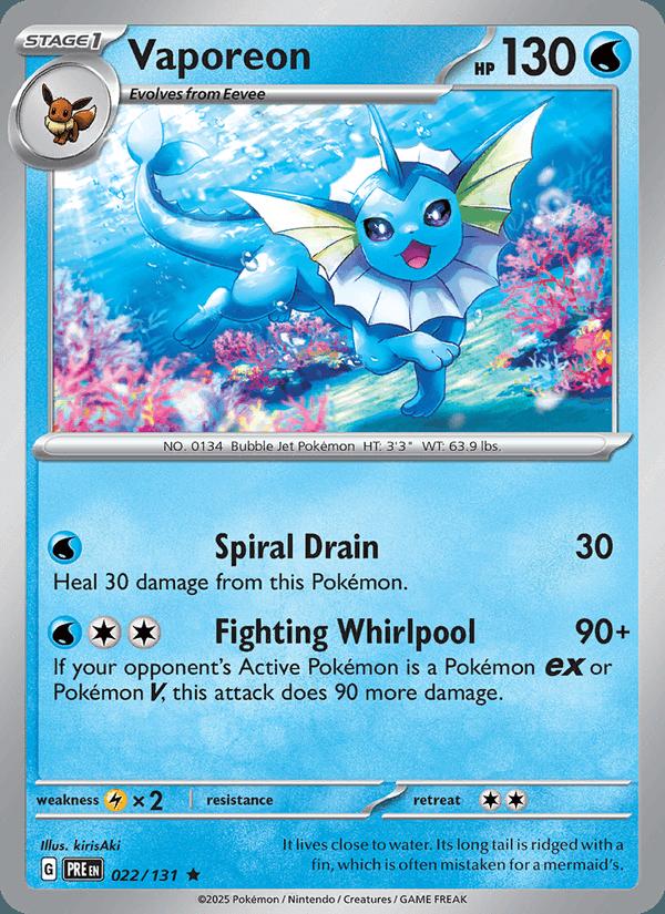 Vaporeon - Prismatic Evolutions (Rare) [PRE-022] Main image