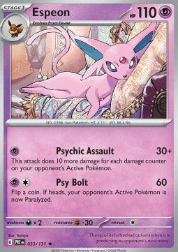 Espeon - Prismatic Evolutions (Rare) [PRE-033] Hover Image