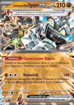 Cornerstone Mask Ogerpon ex - Prismatic Evolutions (Double Rare) [PRE-058] Hover Image
