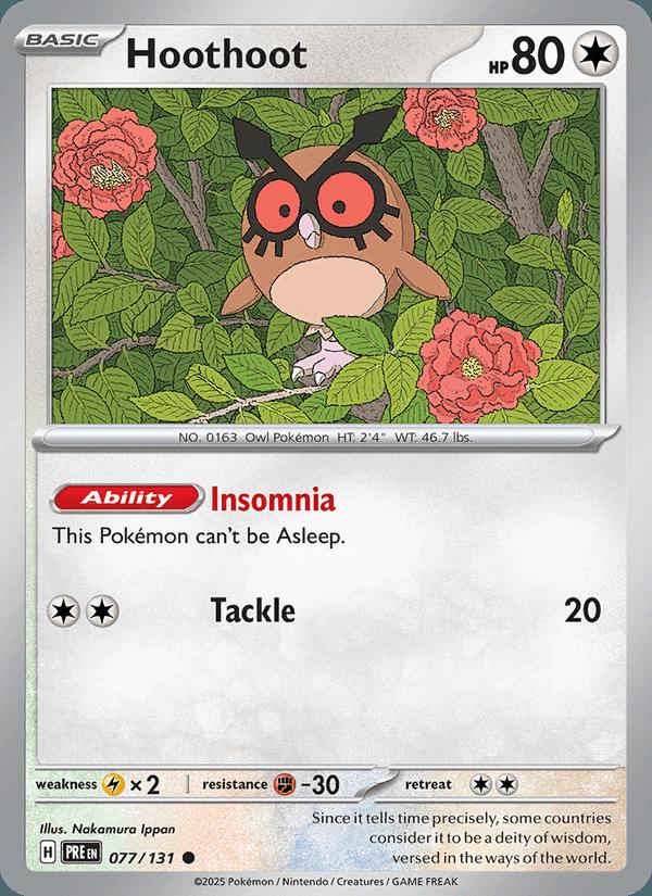 Hoothoot - Prismatic Evolutions (Common) [PRE-077] Immagine principale del prodotto