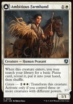 Ambitious Farmhand // Seasoned Cathar - Innistrad Remastered (Uncommon) [INR-8] Hauptbild