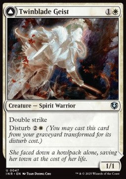 Twinblade Geist // Twinblade Invocation - Innistrad Remastered (Uncommon) [INR-47] Imagen principal del producto