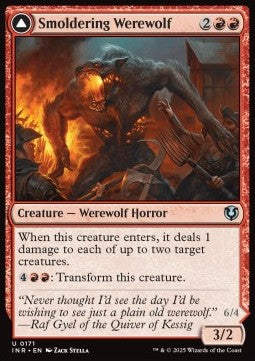 Smoldering Werewolf / Erupting Dreadwolf - Innistrad Remastered (Uncommon) [INR-171] Imagen principal del producto