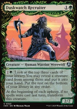 Duskwatch Recruiter / Krallenhorde Howler (V.1) - Innistrad Remastered: Extras (Uncommon) [XINR-323] Imagen principal del producto