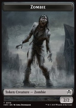 Zombie Token (B 2/2) // Blood Token - Innistrad Remastered: Tokens (Token) [TINR-T 10/21] Main image