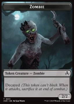 Zombie Token (B 2/2 Decayed) // Zombie Token (B */*) - Innistrad Remastered: Tokens (Token) [TINR-T 11/12] Main image