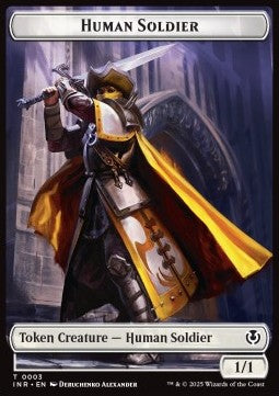 Human Soldier Token (W 1/1) // Clue Token - Innistrad Remastered: Tokens (Token) [TINR-T 3/22] Main image