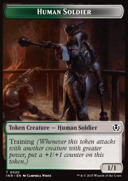 Human Soldier Token (GW 1/1) // Tamiyo, Field Researcher Emblem - Innistrad Remastered: Tokens (Token) [TINR-T 20/26] Main image
