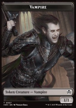 Vampire Token (B 1/1) // Vampire Token (B 2/2) - Innistrad Remastered: Tokens (Token) [TINR-T 7/8] Main image