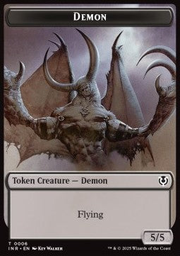 Demon Token (B 5/5) // Human Cleric Token (WB 1/1) - Innistrad Remastered: Tokens (Token) [TINR-T 6/19] Main image