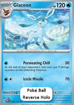 Glaceon - Prismatic Evolutions: Additionals (Rare) [xPRE-025] Immagine principale del prodotto