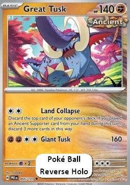 Great Tusk - Prismatic Evolutions: Additionals (Uncommon) [xPRE-055] Imagen principal del producto