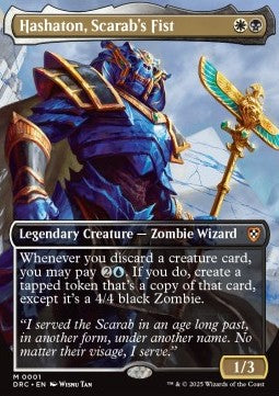 Hashaton, Scarab's Fist - Commander: Aetherdrift (Mythic) [DRC-1] Immagine principale del prodotto