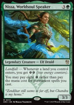 Nissa, Worldsoul Speaker - Commander: Aetherdrift (Rare) [DRC-13] Immagine principale del prodotto